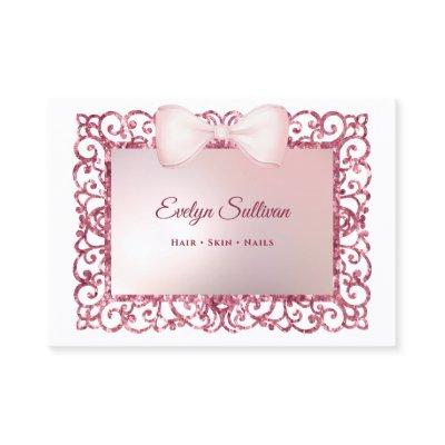 Pink glitter frame bow