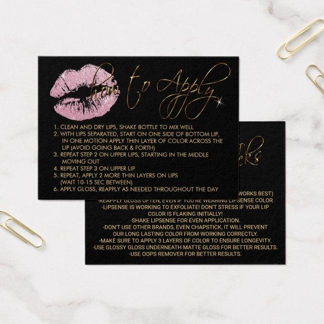 Pink Glitter Lips - How to Apply