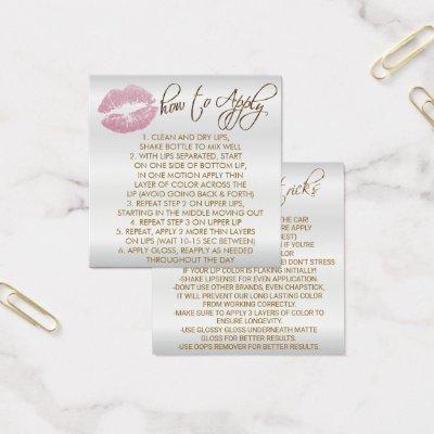 Pink Glitter Lips On White - How to Apply