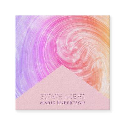 Pink Glow Pastel Sunset Hues Estate Agent Square