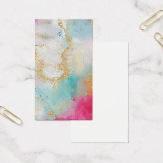 Pink, Gold And Green Abstract Modern Art Painting