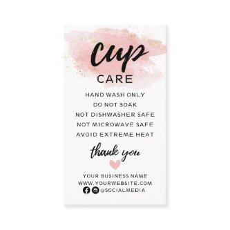 Pink Gold Cup Care Instructions