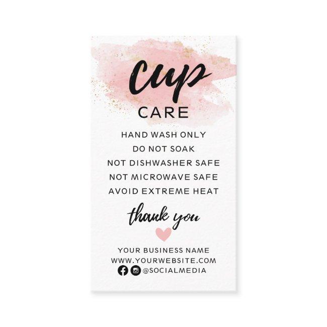 Pink Gold Cup Care Instructions