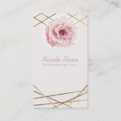 Pink & Gold Floral Peony Glam Elegant Chic