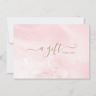 Pink Gold Glitter Agate Business Gift Certificate