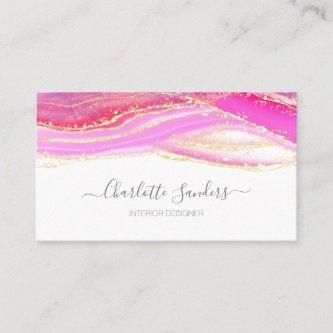 Pink Gold watercolors chic modern typography
