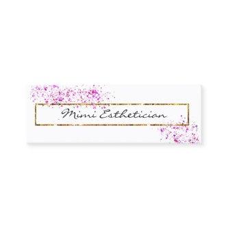 Pink Golden Frame Confetti Professional Abstarct Mini
