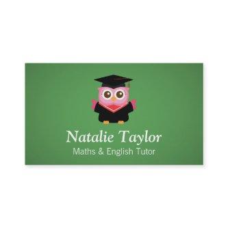 Pink Graduation Owl, Personal Tutor or Teacher