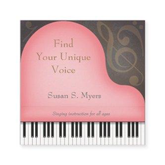 Pink Grand Piano Charming Musician's Square