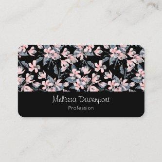 Pink & Gray Floral Watercolor Pattern