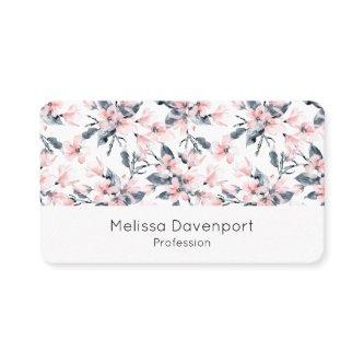 Pink & Gray Floral Watercolor Pattern