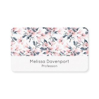 Pink & Gray Floral Watercolor Pattern