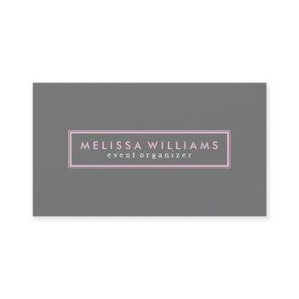 Pink & Gray Modern Geometric Simple Design