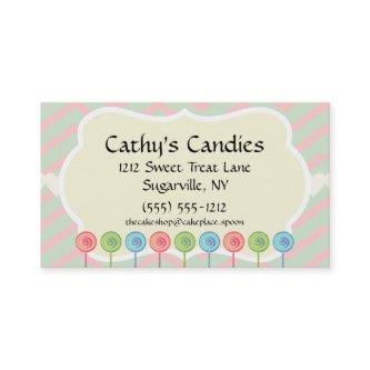 Pink Green Lollipop Candy Shop Baker Confectioner