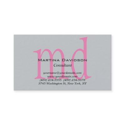 Pink Grey Creative Sophisticated Monogram
