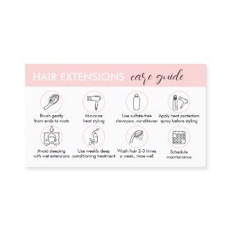 Pink Hair Extensions After Care Guide Instructions