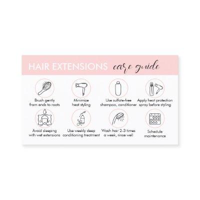 Pink Hair Extensions After Care Guide Instructions