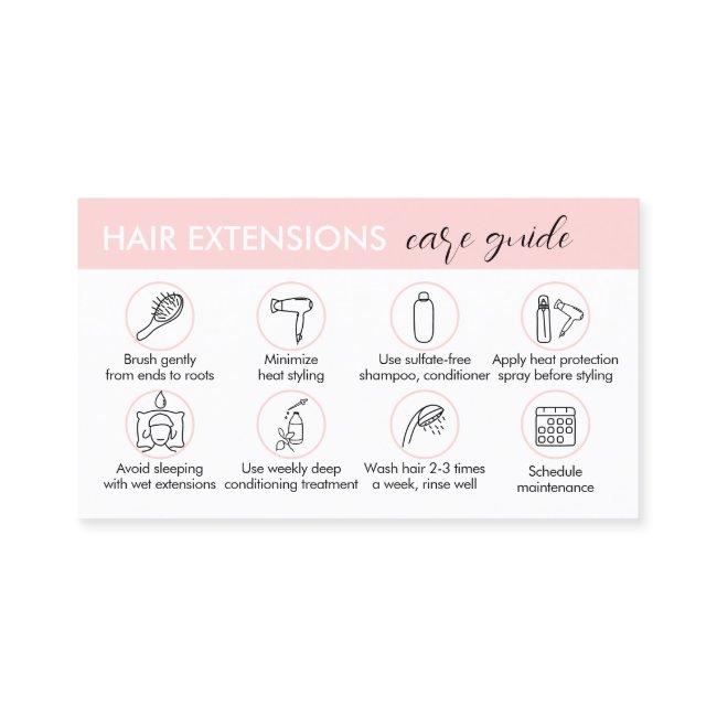 Pink Hair Extensions After Care Guide Instructions