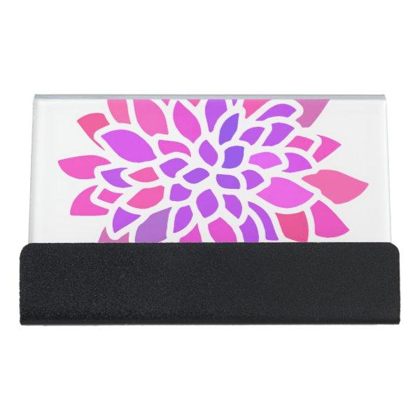 Pink Hippie Flower Retro Modern Desk  Holder