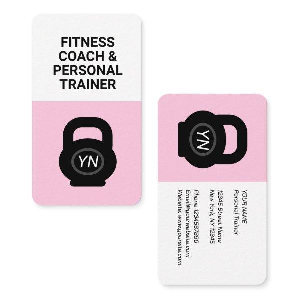 Pink kettlebell  for personal trainer
