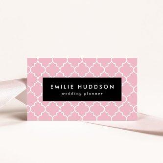 Pink Latticework, Quatrefoil, Moroccan Trellis