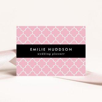 Pink Latticework, Quatrefoil, Moroccan Trellis