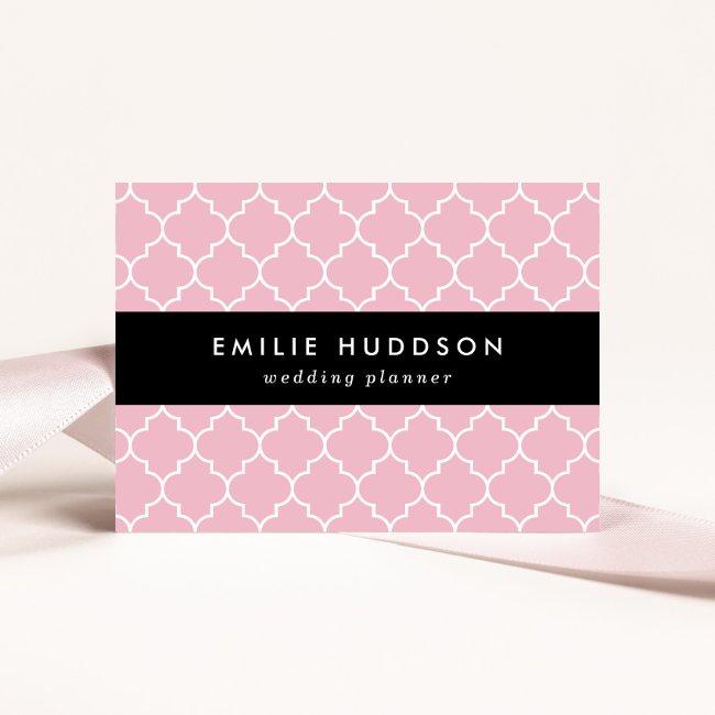 Pink Latticework, Quatrefoil, Moroccan Trellis