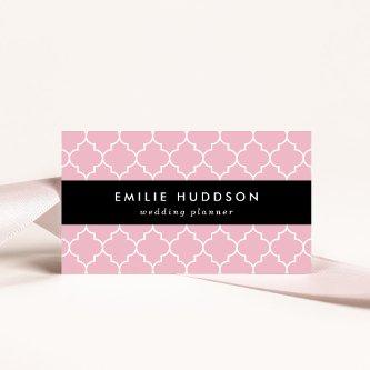 Pink Latticework, Quatrefoil, Moroccan Trellis