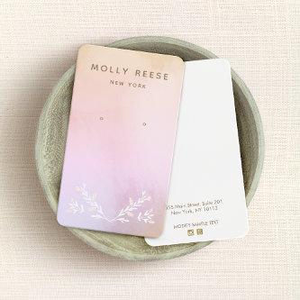 Pink Lavender Watercolor Branches Earring
