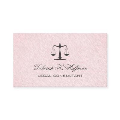 Pink leather feminine Legal Justice Scale