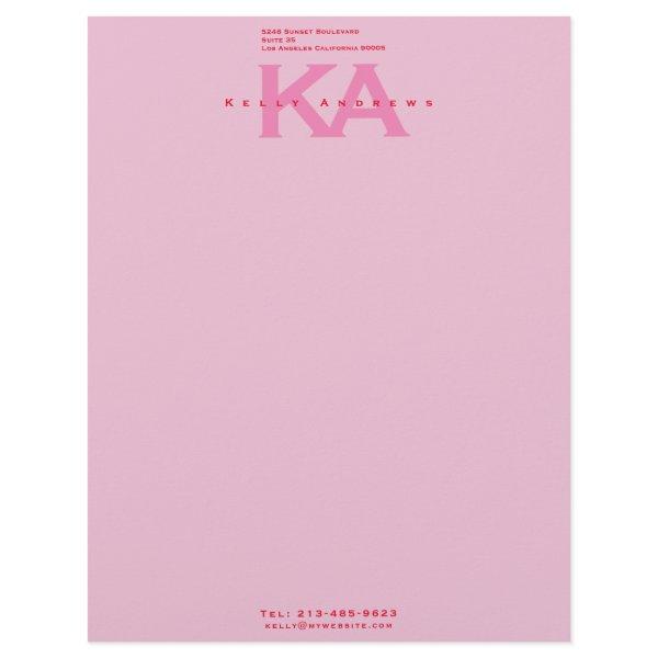 Pink Letterhead