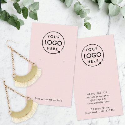 Pink Logo | Modern Earring Jewellery Display Card