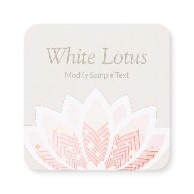 Pink Lotus Flower Square