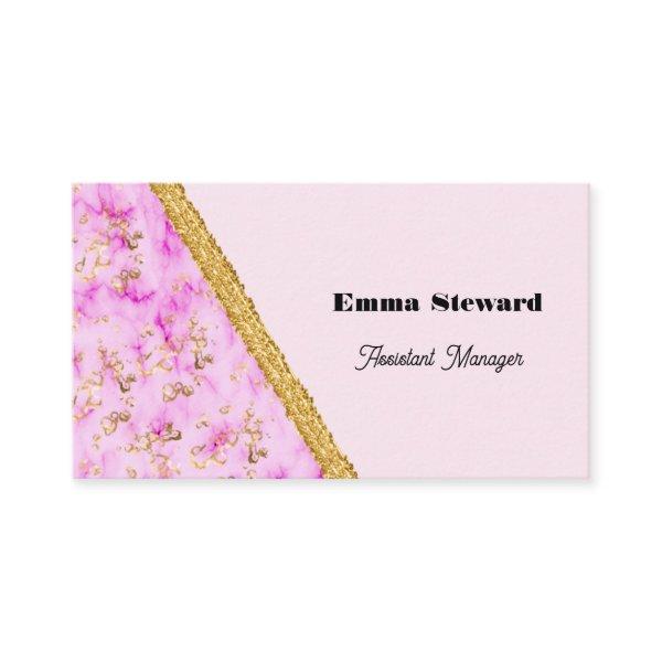 Pink Marble Glam Gold & Glitter