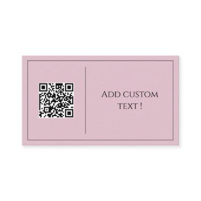 Pink minimalist qr code simple cute