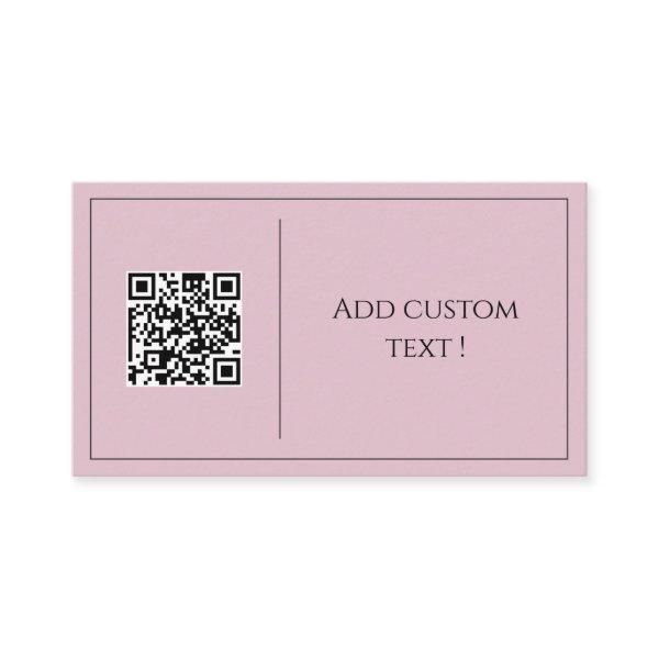 Pink minimalist qr code simple cute