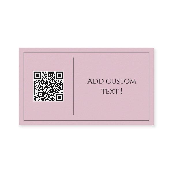 Pink minimalist qr code simple cute