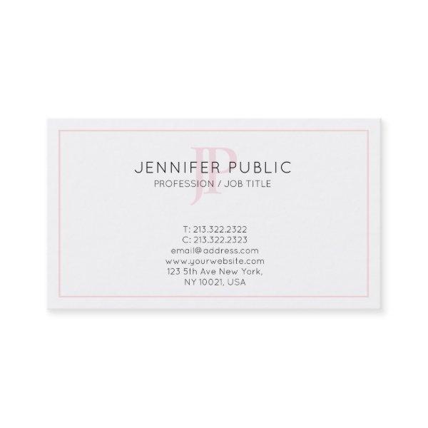 Pink Monogrammed Minimalistic Chic Plain Trendy