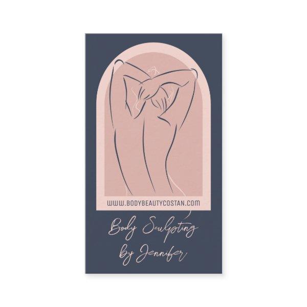 Pink Navy Elegant Woman Body Sculpting Contouring