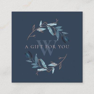 PINK NAVY FOLIAGE INITIAL WREATH GIFT CERTIFICATE