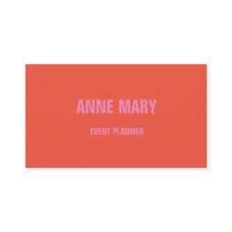 Pink Orange Modern Bold Bright Colorful Simple