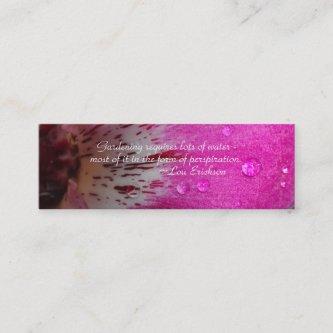 Pink Orchid Garden Sayings Bookmarks Mini