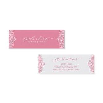 Pink ornate frame on white background 2 mini