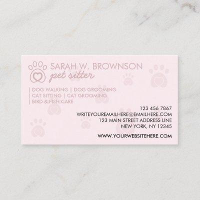 Pink Pet Paws Dog Cat Logo