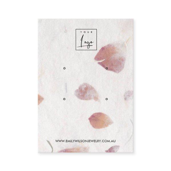 PINK PETAL HANDMADE PAPER  2 STUD EARRING DISPLAY