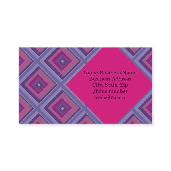 Pink Purple Diamond Pattern Geometric Asymmetrical