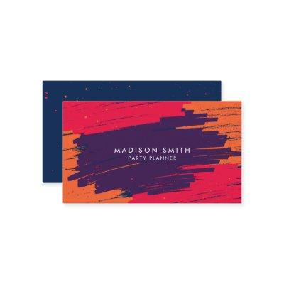 Pink Purple Orange Vibrant Modern Bold Strokes