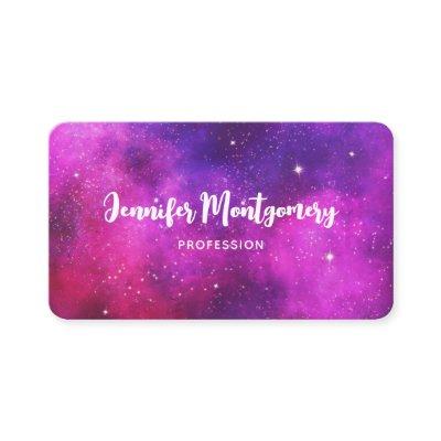 Pink & Purple Space & Stars Faux Galaxy