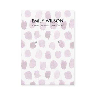 PINK PURPLE WATERCOLOR DOTS EARRING DISPLAY LOGO