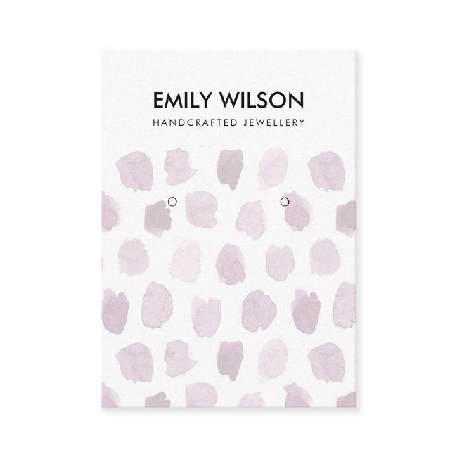 PINK PURPLE WATERCOLOR DOTS EARRING DISPLAY LOGO